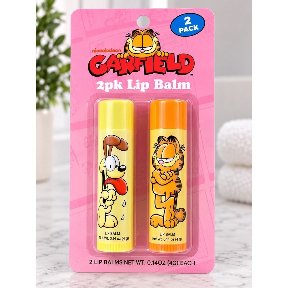 Nickelodeon Garfield 2pk Lip Balm Garfield and Odie 0.14oz Each New 2 Pack